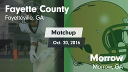 Matchup: Fayette County  vs. Morrow  2016