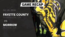 Recap: Fayette County  vs. Morrow  2016