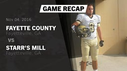 Recap: Fayette County  vs. Starr's Mill  2016