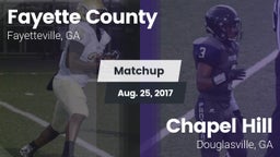 Matchup: Fayette County  vs. Chapel Hill  2017