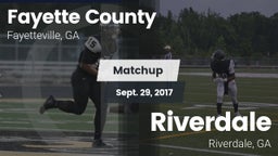 Matchup: Fayette County  vs. Riverdale  2017