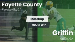 Matchup: Fayette County  vs. Griffin  2017