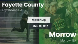 Matchup: Fayette County  vs. Morrow  2017