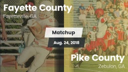 Matchup: Fayette County  vs. Pike County  2018