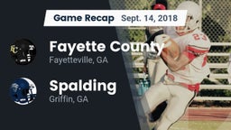 Recap: Fayette County  vs. Spalding  2018
