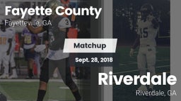Matchup: Fayette County  vs. Riverdale  2018