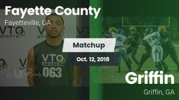 Matchup: Fayette County  vs. Griffin  2018