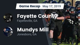Recap: Fayette County  vs. Mundys Mill  2019