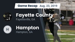 Recap: Fayette County  vs. Hampton  2019