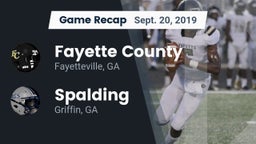Recap: Fayette County  vs. Spalding  2019