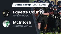 Recap: Fayette County  vs. McIntosh  2019