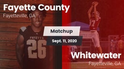 Matchup: Fayette County  vs. Whitewater  2020