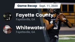 Recap: Fayette County  vs. Whitewater  2020
