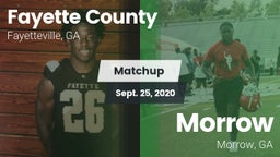 Matchup: Fayette County  vs. Morrow  2020