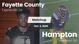 Matchup: Fayette County  vs. Hampton  2020