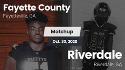 Matchup: Fayette County  vs. Riverdale  2020
