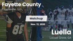 Matchup: Fayette County  vs. Luella  2020