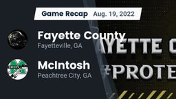 Recap: Fayette County  vs. McIntosh  2022