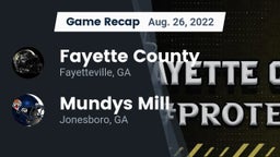 Recap: Fayette County  vs. Mundys Mill  2022