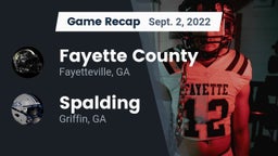Recap: Fayette County  vs. Spalding  2022