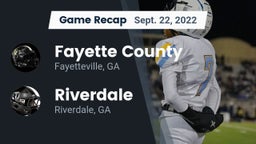 Recap: Fayette County  vs. Riverdale  2022