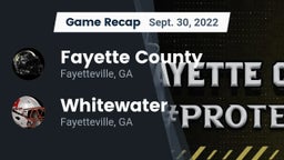 Recap: Fayette County  vs. Whitewater  2022