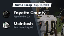 Recap: Fayette County  vs. McIntosh  2023