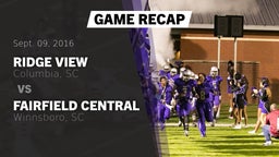 Recap: Ridge View  vs. Fairfield Central  2016