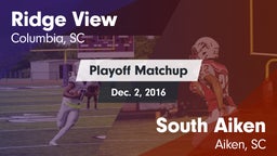 Matchup: Ridge View High vs. South Aiken  2016