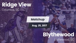 Matchup: Ridge View High vs. Blythewood  2017