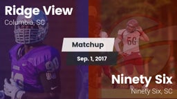 Matchup: Ridge View High vs. Ninety Six  2017