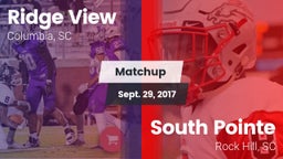 Matchup: Ridge View High vs. South Pointe  2017