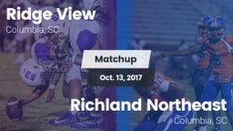 Matchup: Ridge View High vs. Richland Northeast  2017