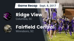 Recap: Ridge View  vs. Fairfield Central  2017