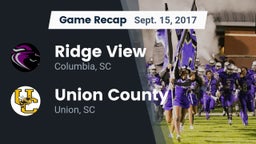Recap: Ridge View  vs. Union County  2017