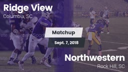 Matchup: Ridge View High vs. Northwestern  2018