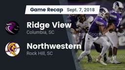 Recap: Ridge View  vs. Northwestern  2018