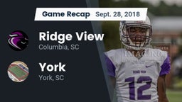 Recap: Ridge View  vs. York  2018