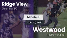 Matchup: Ridge View High vs. Westwood  2018