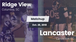 Matchup: Ridge View High vs. Lancaster  2018