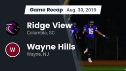 Recap: Ridge View  vs. Wayne Hills  2019
