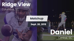 Matchup: Ridge View High vs. Daniel  2019