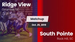 Matchup: Ridge View High vs. South Pointe  2019