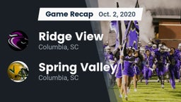 Recap: Ridge View  vs. Spring Valley  2020