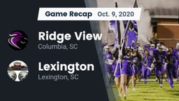 Recap: Ridge View  vs. Lexington  2020