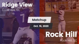 Matchup: Ridge View High vs. Rock Hill  2020
