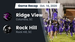 Recap: Ridge View  vs. Rock Hill  2020