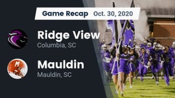 Recap: Ridge View  vs. Mauldin  2020