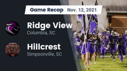 Recap: Ridge View  vs. Hillcrest  2021