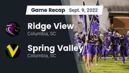 Recap: Ridge View  vs. Spring Valley  2022
